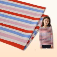 China Low Shrinkage Jersey Cotton T Shirt Fabric Yarn Dye Long Sleeved Shirt Fabric factory