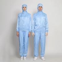 China Unisex Safety Clean Room Outfit , Anti Static Uniform Top With Hood factory