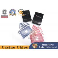 China PVC Plastic Large Print 280gsm Black Box Poker Playing Card For Texas Poker Game factory