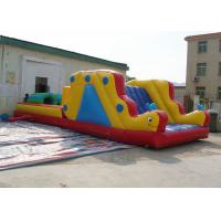 Quality Giant Commercial Inflatable Obstacle Course with slide / Inflatable Tunnel 10x4m for sale