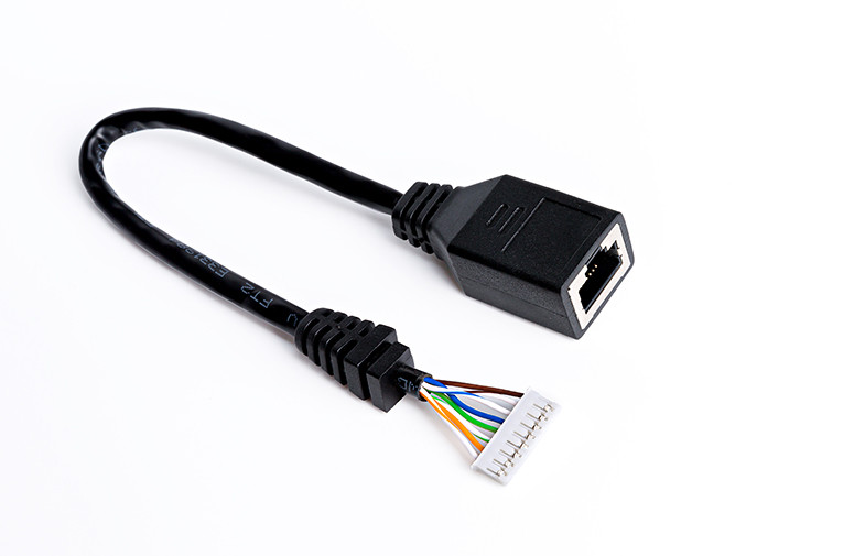 Quality 8P8C Shielded RJ45 Patch Cable / Ethernet Rj45 Patch Cord Black Color for sale