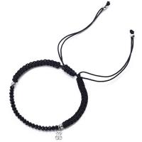 China Touch Love Crystal Bead Bracelets Trendy Black Handmade Crystal Bracelets factory
