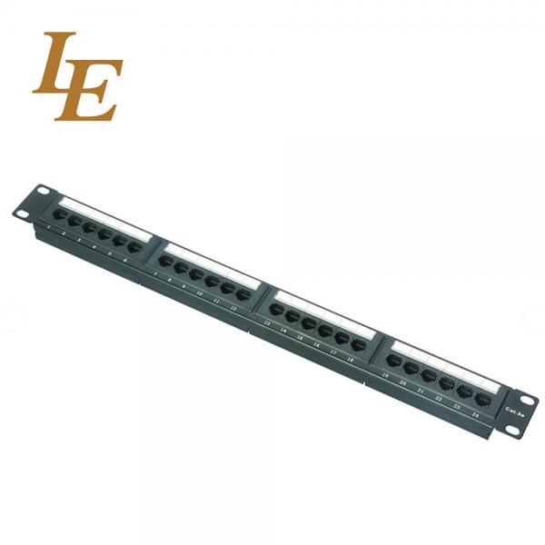 Quality 19 Inch Rj45 Cat5e Utp 24 Port Network Patch Panel for sale