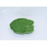 China Beautiful Ceramic Houseware Green Dolomite Ceramic Leaf Plate With Snack Dip Bowl Set factory