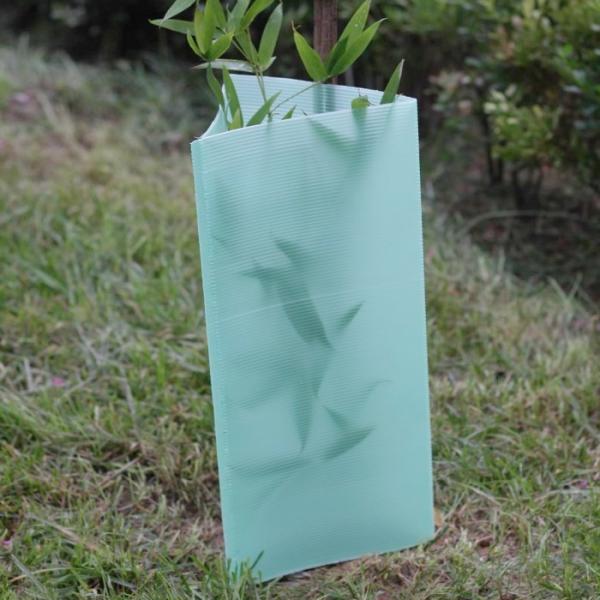 Quality 2mm Corflute Plastic Tree Trunk Wrap Green Plastic Tree Guards for sale