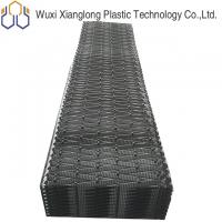 Quality PVC Cooling Tower Fins Block Cross Flow Media 750X2000mm Black Grey for sale