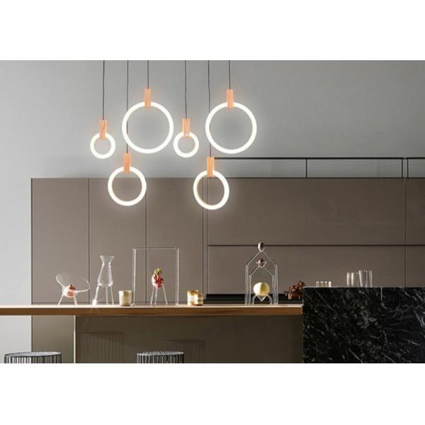 Quality Modern Circle Acrylic Villa Stair Hotel Dining Room Drop Lamp Lighting Fixture for sale