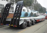 China 60 Tons - 100 Ton Lowboy Trailer , Low Bed Semi Trailer 2 Axles / 3 Axles / 4 Axles factory