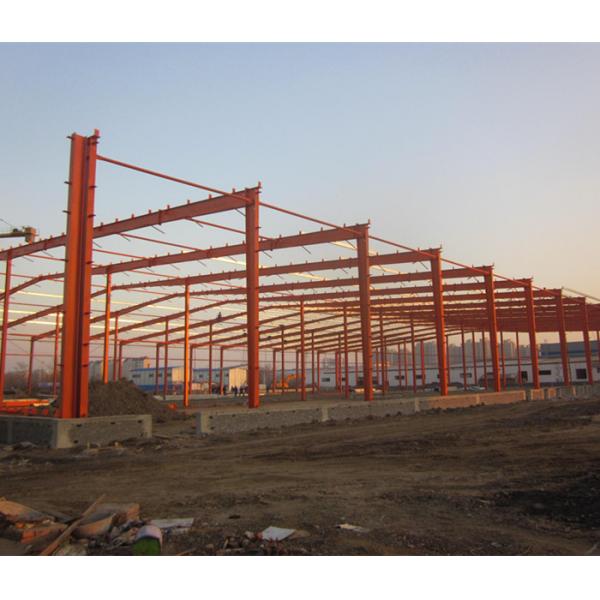 Quality Iso9001 / Sgs Steel Warehouse Structure , Large Span Metal Frame Warehouse for sale