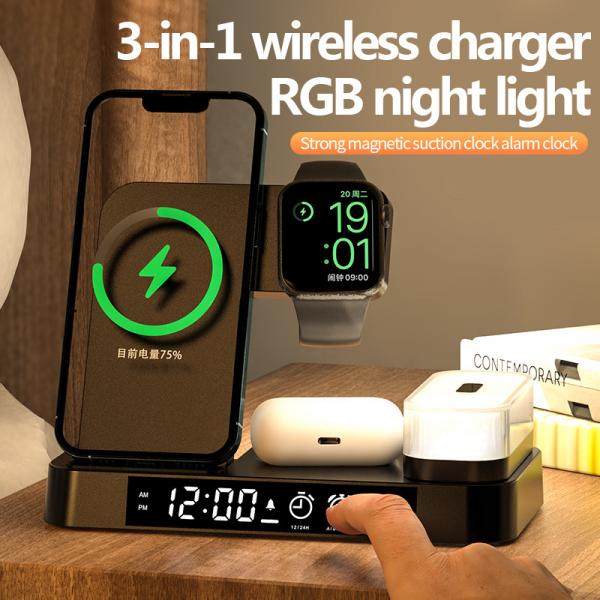 Quality Black Multi Device Qi Charging Station , Wireless Charging Power Station 463g for sale