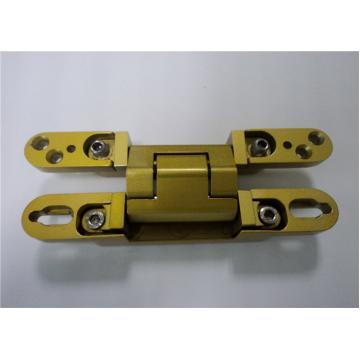 Quality Chrome Painted / Gold Painted 3D Adjustable Concealed Hinge 135x18x21 mm for sale