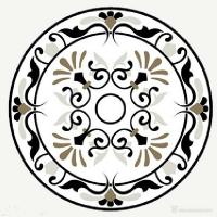 China Multi Color Interior Marble Floor Medallions Luxury Looking Water Jet Cutting Stone Carving Sculpture factory
