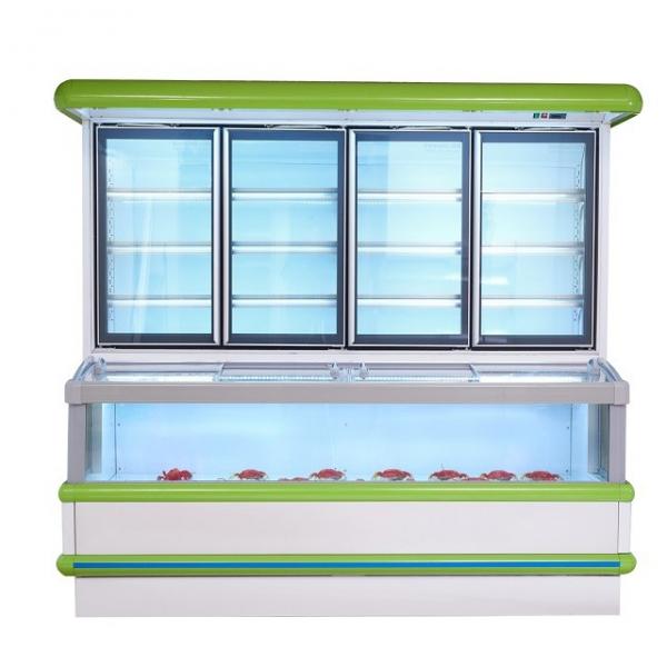 Quality Four Swing Doors Combination Commercial Display Freezer for sale