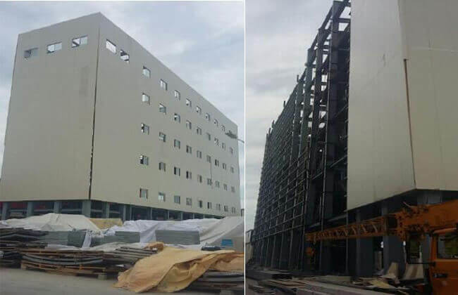 China Lightweight Steel Prefab SGS Metal Garage Buildings Hangar factory