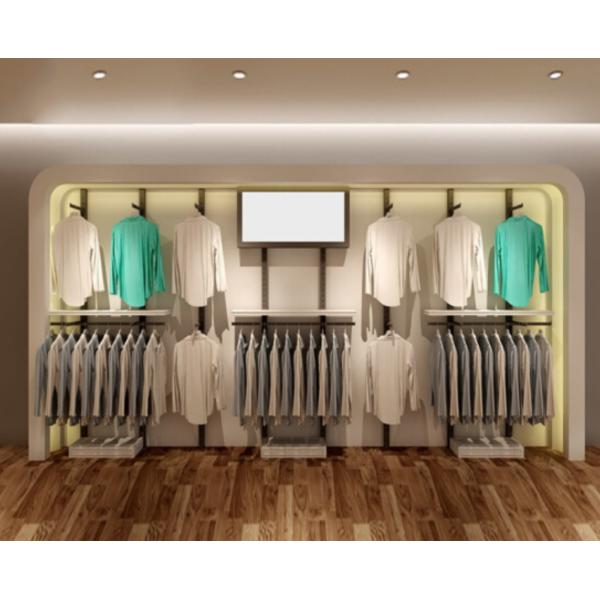 Quality 2400mm Height Clothing Display Racks Slatwall Clothing Display Non Corrosion for sale