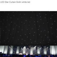 China Super Bright RGBW6x 4m LED Star Curtain , Backdrop Curtain Cloth for Stage Background factory