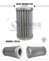 China Stainless Steel Mesh Gas In Air Filter , Pleated DN40 Natural Gas Line Filter factory