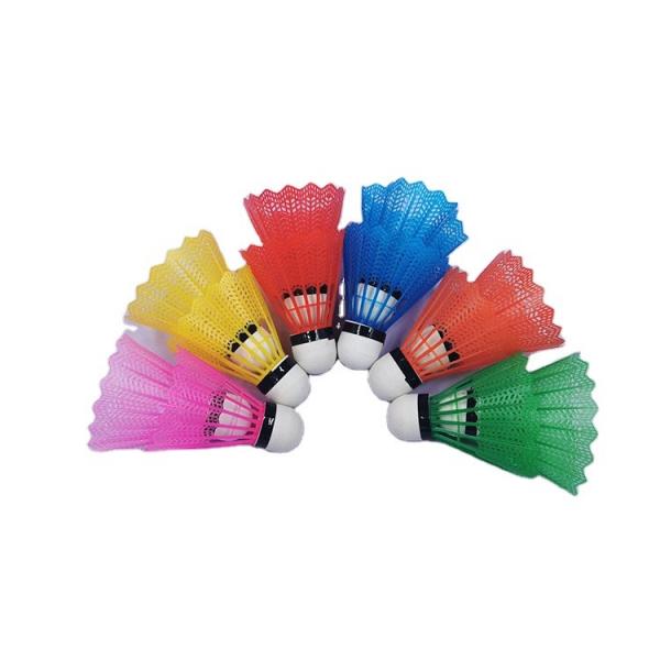 Quality Training Plastic Shuttlecocks Colorful Nylon Feather Balls Fitness Game for sale