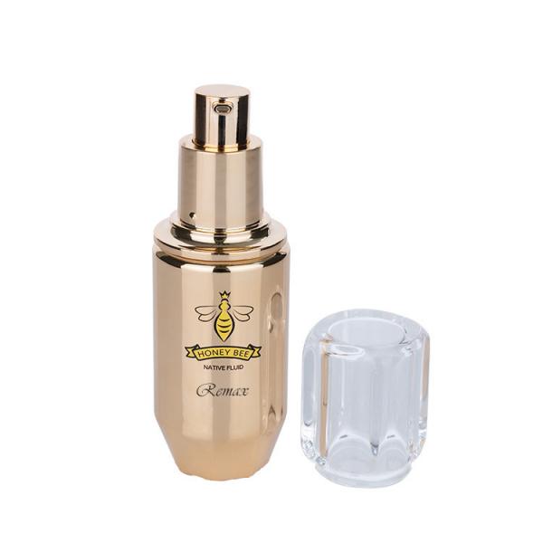 Quality 40ml Golden Cylinder Spray Bottle Glass Skincare Packaging For Cosmetic for sale