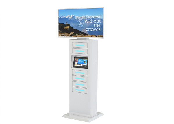 China Remote Digital Signage Cell Phone Charging Stations with 43 inch Advertising Screen factory