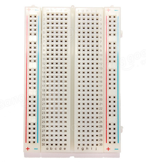 Quality Square Hole Solderable Breadboard Red / Blue Strips For Power Supply Connections for sale