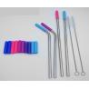 China Tooth Protection Flexible Silicone Tubing Food Grade Stainless Steel Straw Head Silicone Sleeve factory