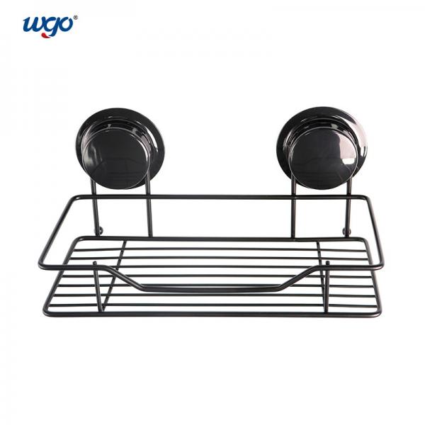 Quality Damage Free Mounting No Drilling Hole Needed Shower Caddy Self Adhesive Bath Accessories Chrome Holder for sale