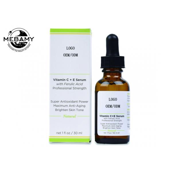 Quality Natural Vitamin C E Serum With Ferulic And Hyaluronic Acid / Organic Anti Aging Serum for sale