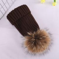 China Adults Wool Top Knit Beanie Hats Plush Style Quick Dry Eco Friendly Feature factory