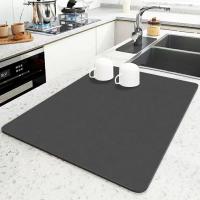 China 19.5x15.7 inch Drain Mat Non-slip Dish Drying Mat for Table Decoration Accessories factory