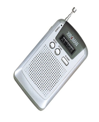 Quality Plastic Mini Cute FM Radio 32cm Portable With Headphone Jack Dry Batteries for sale