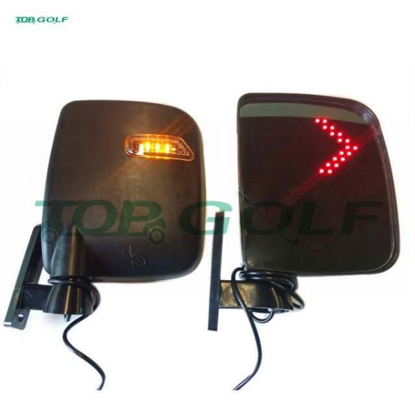 Quality ABS Adjustable Golf Cart Mirrors With Turn Signals No Vibration For Golf Car for sale