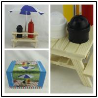 Buy cheap Outdoor Picnic Bench Condiment Set , Umbrella Salt Picnic Table Sauce Holder from wholesalers