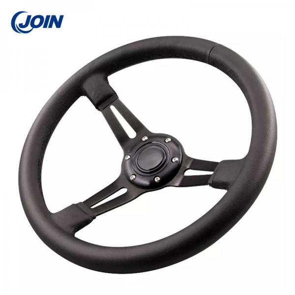 Quality Leather 13.5 Steering Wheel Cover Adapter Universal Golf Cart for sale