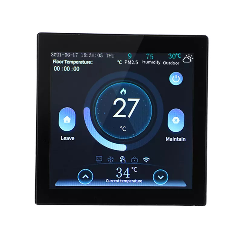 China Color Screen 4.0 Inch Display Smart Room Thermostat Tuya Wifi Underfloor Heating factory