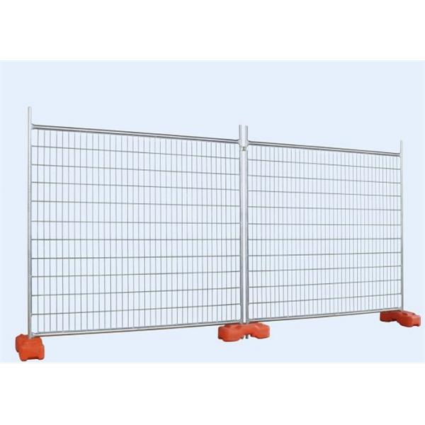 Quality Low Carbon Steel Galvanized Temporary Fence With Cementing PVC Plastic Base for sale