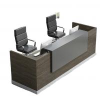China Wooden Light Luxury Office Counter for Business Reception and Beauty Salon Front Desk factory