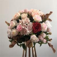China New custom pink artificial flower ball arrangement  for wedding decoration factory