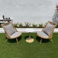 China Unfolded Wicker Patio Chairs Weaving Rattan Garden Chairs With Cushion factory