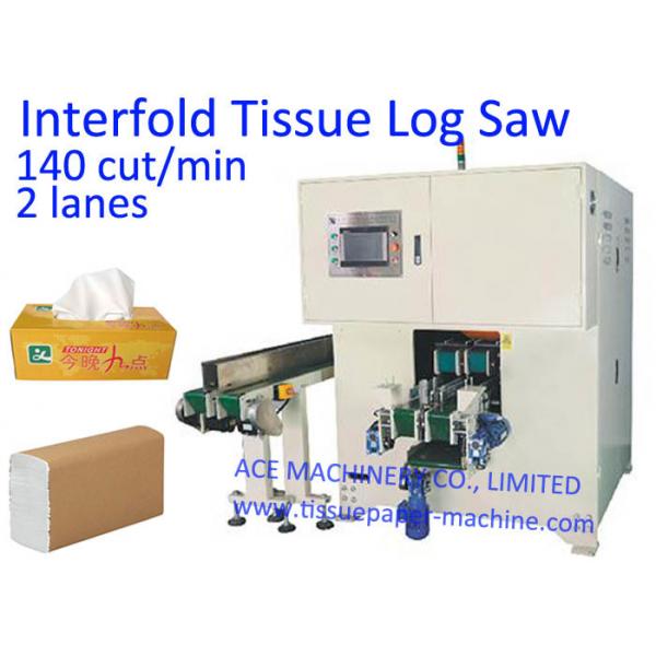 Quality 2 Channels Facial Tissue Paper Log Saw Machine for sale