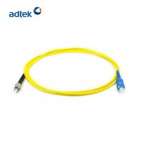 China ST-SC/UPC Simplex 9/125 Singlemode Fiber Cable 3M PVC Yellow Fiber Patch Cord for sale