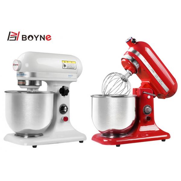 Quality 5/7L Milk /Egg /Food Mixer For Bakery With Three Hooker Stainless Steel have white and red color can be select for sale