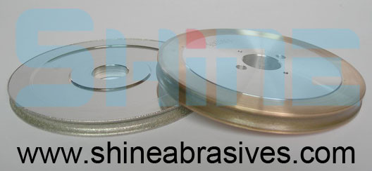 China 7 inch Metal Bond Glass Grinding Round Edge Wheel PE Diamond Grinding Wheel for Glass factory