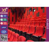 China Fabric Upholstered Folding Theater Seats Returning Seat By Gravity No Noise factory