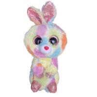 China Tie Dye Personalised Easter Plush Toy Bunny Teddy 15cm 5.9 Inch factory