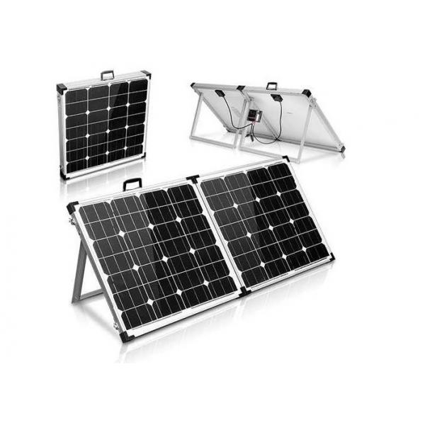 Quality Black Portable Suitcase Solar Panels Heavy Duty Aluminum Frame And Leg for sale