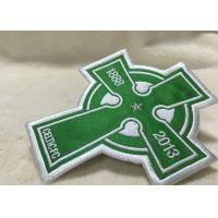 Quality Beautiful Oval Custom Clothing Patches Embroidered Sew On Badges Eco - Friendly for sale