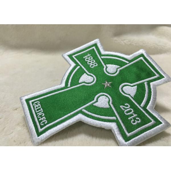 Quality Beautiful Oval Custom Clothing Patches Embroidered Sew On Badges Eco - Friendly for sale