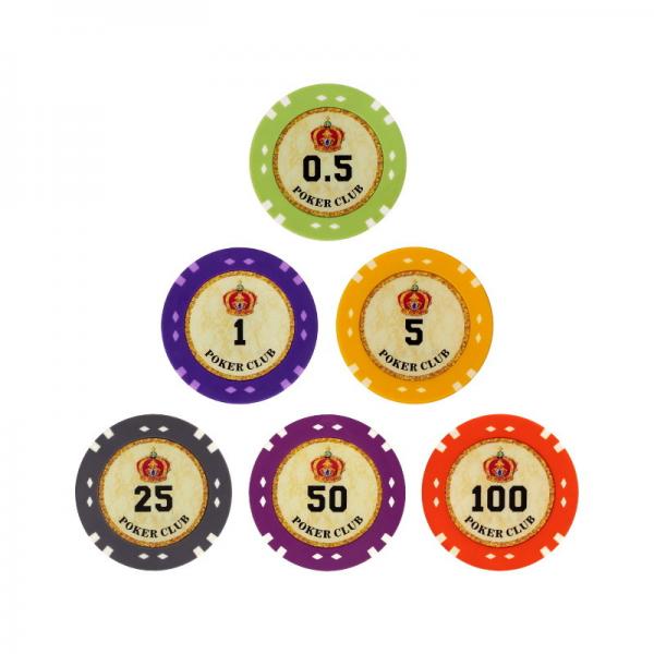 Quality OEM / ODM Ceramic Casino Poker Chips Durable 300pcs 500pcs MOQ for sale