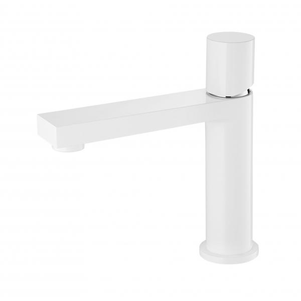 Quality CONNE White Single Hole Bathroom Faucet 25mm Ceramic Cartridge Laundry Basin Taps for sale